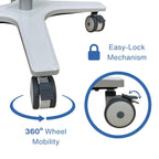 Mobile Cart Stand with Storage Tray Rolling Trolley