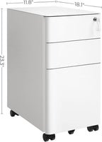 Mobile File Cabinet Office with Wheels and Lock