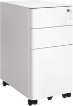Mobile File Cabinet Office with Wheels and Lock