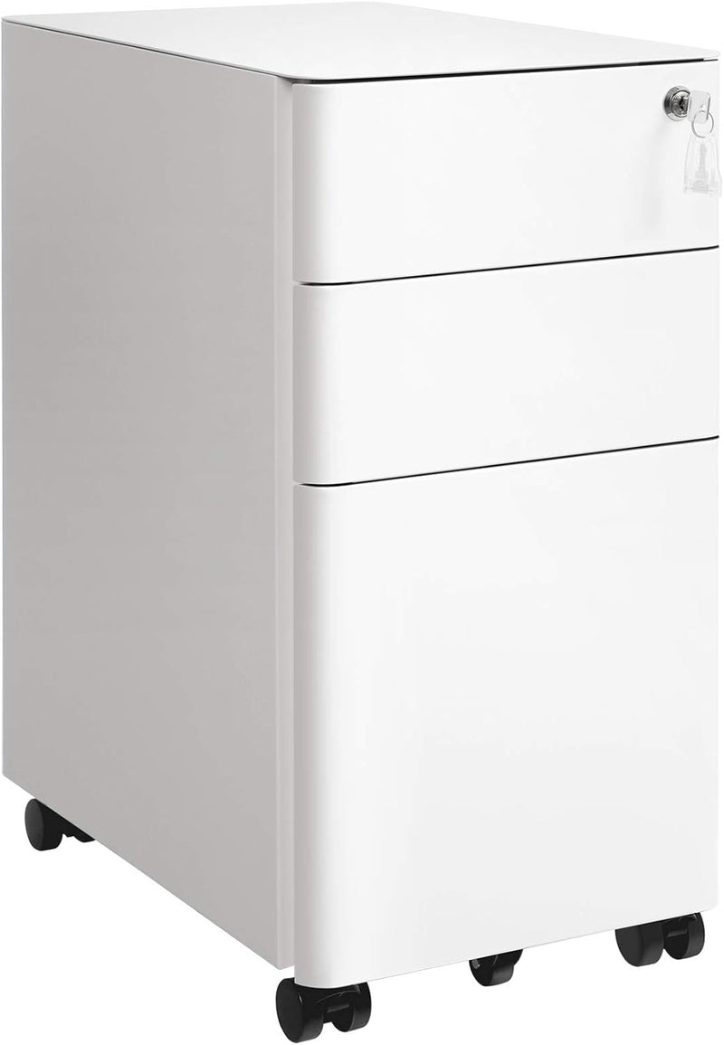 Mobile File Cabinet Office with Wheels and Lock