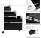 Mobile File Cabinet Office with Wheels and Lock