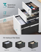 Mobile File Cabinet Office with Wheels and Lock