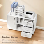Mobile File Cabinet with 3 Drawers and Lockable