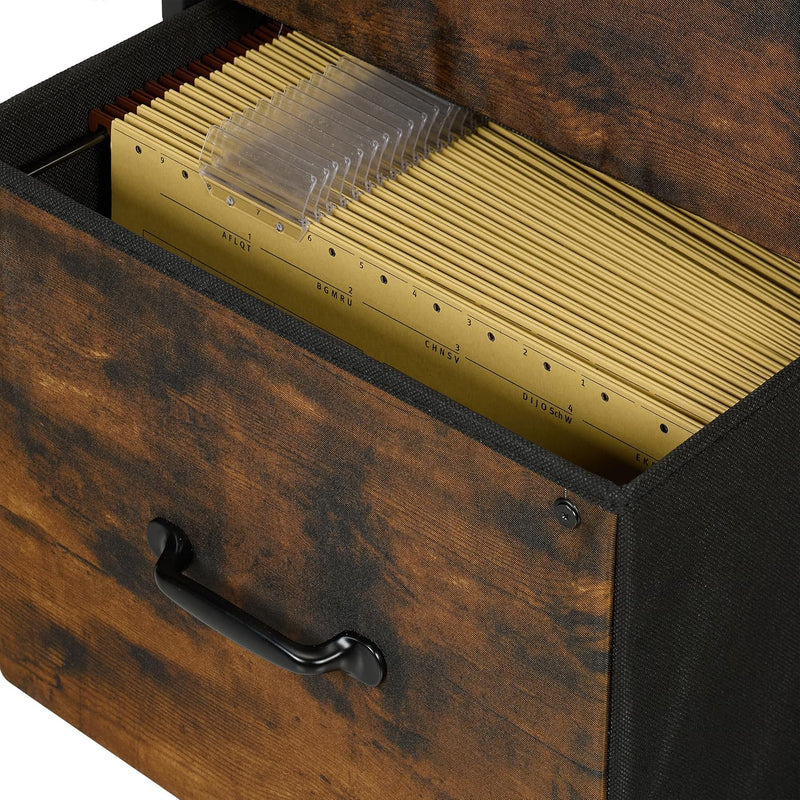 Mobile Filing Cabinet 2 Drawers 4 Shelves Suspension