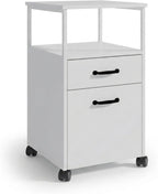 Mobile Filing Cabinet 2 Drawers Hanging File System