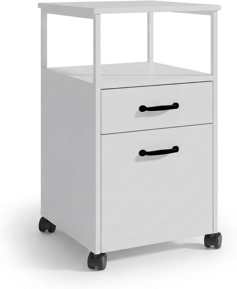 Mobile Filing Cabinet 2 Drawers Hanging File System