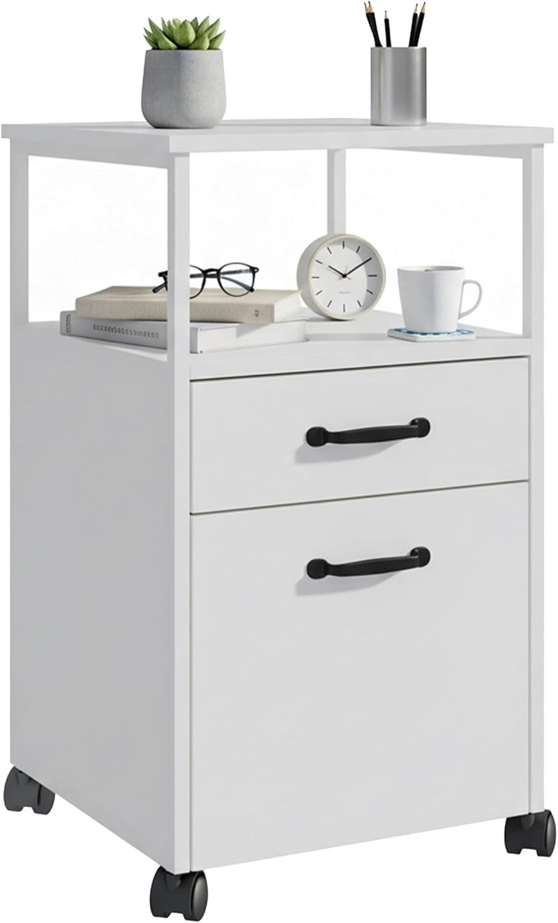Mobile Filing Cabinet 2 Drawers Hanging File System