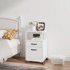 Mobile Filing Cabinet 2 Drawers Hanging File System