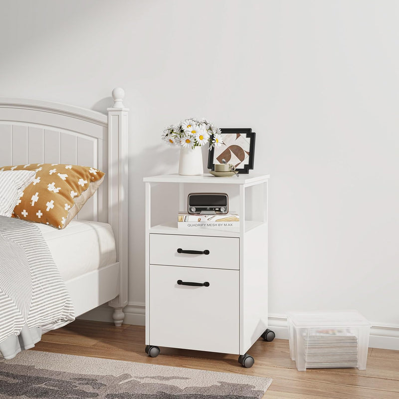 Mobile Filing Cabinet 2 Drawers Hanging File System