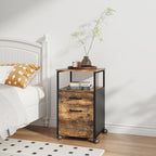 Mobile Filing Cabinet 2 Drawers Hanging File System
