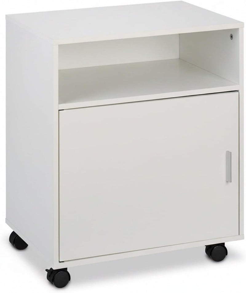 Mobile Filing Cabinet 3 Compartments Office Storage Printer