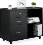 Mobile Filing Cabinet 3 Drawers 2 Shelves 66