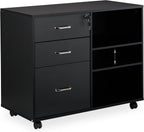 Mobile Filing Cabinet 3 Drawers 2 Shelves 66