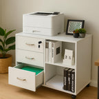Mobile Filing Cabinet 3 Drawers 2 Shelves 66