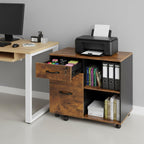 Mobile Filing Cabinet 3 Drawers 2 Shelves 66