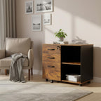 Mobile Filing Cabinet 3 Drawers 2 Shelves 66