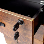 Mobile Filing Cabinet 3 Drawers 2 Shelves 66