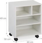 Mobile Filing Cabinet 4 Compartments Office Storage Printer