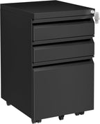 Mobile Filing Cabinet Under Desk 4-Drawer Lockable