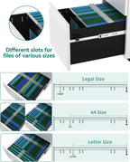 Mobile Filing Cabinet with 2 Lockable Drawers Anti-Tipping