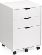Mobile Filling Cabinet with 3-Drawer Wood Desk Drawers