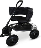 Mobile Garden Seat Height-Adjustable 150KG Storage