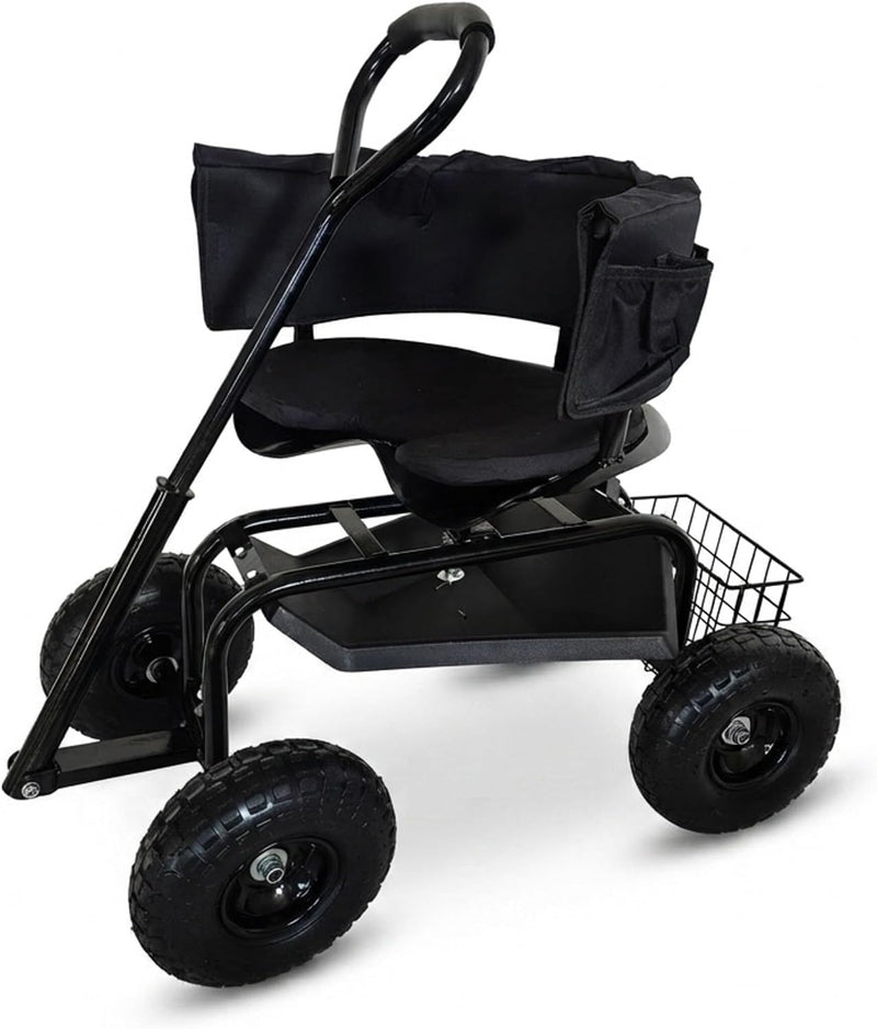 Mobile Garden Seat Height-Adjustable 150KG Storage