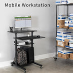 Mobile Height Adjustable Table Stand Up Desk