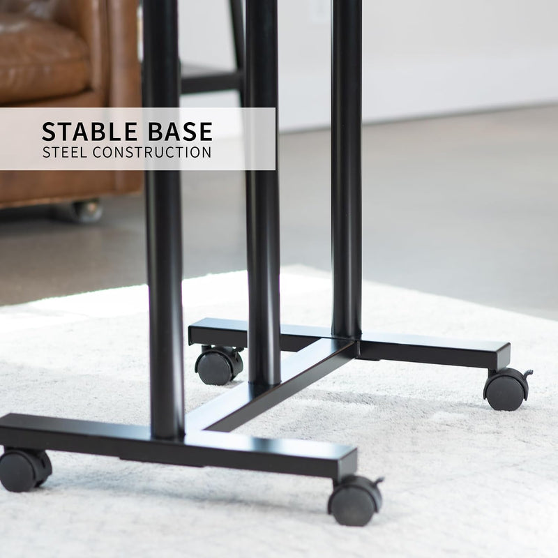 Mobile Height Adjustable Table Stand Up Desk Cart