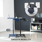 Mobile Height Adjustable Table Stand Up Desk Cart