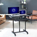 Mobile Height Adjustable Table Stand Up Desk Cart