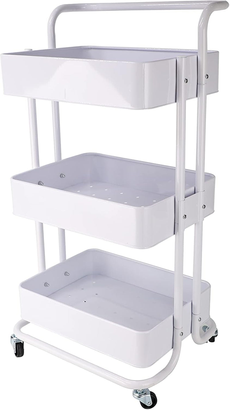 Mobile Kitchen Bathroom Office 3 Tier Serving Trolley