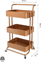 Mobile Kitchen Bathroom Office 3 Tier Serving Trolley
