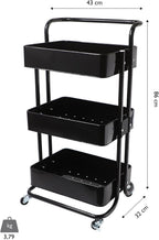 Mobile Kitchen Bathroom Office 3 Tier Serving Trolley