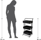 Mobile Kitchen Bathroom Office 3 Tier Serving Trolley