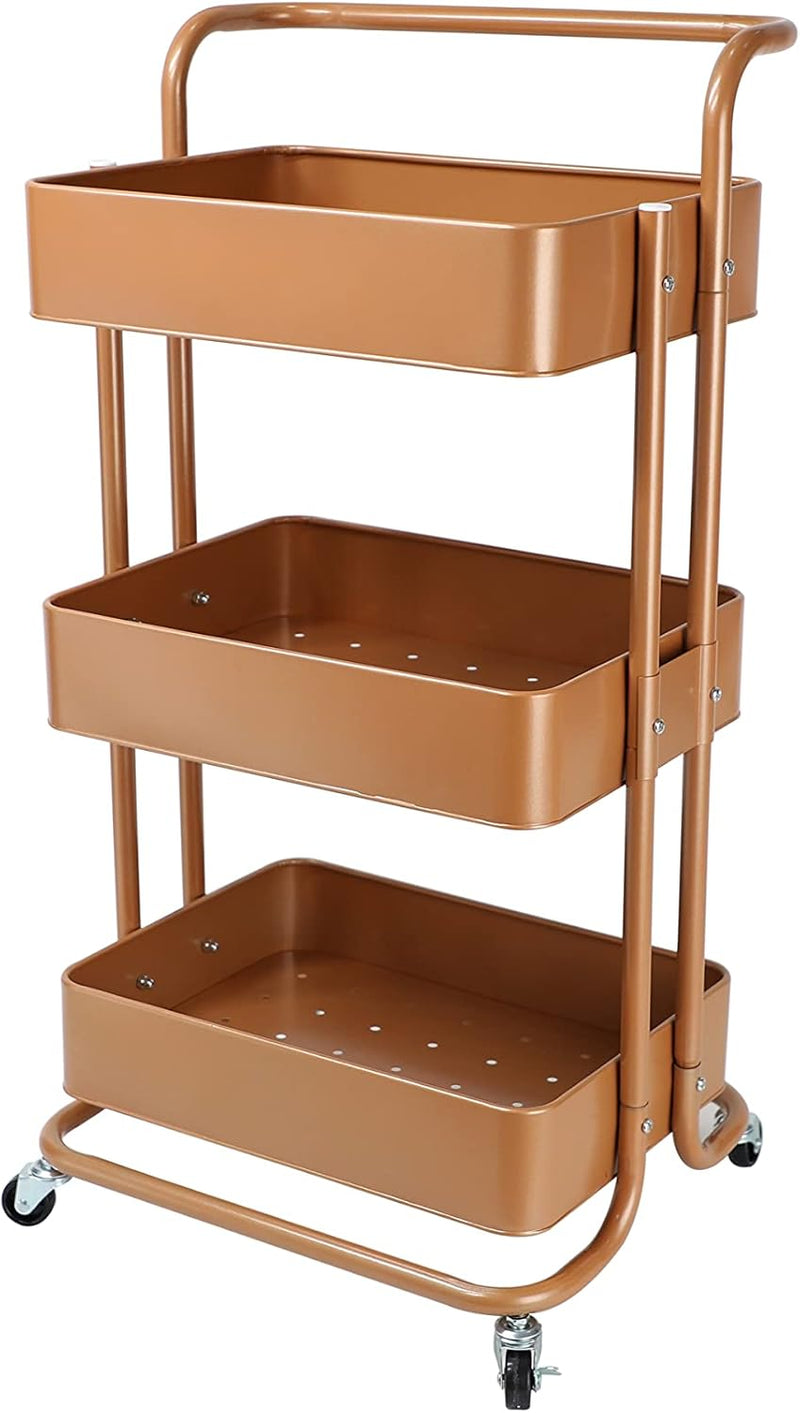 Mobile Kitchen Bathroom Office 3 Tier Serving Trolley
