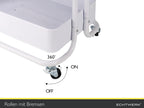 Mobile Kitchen Bathroom Office 3 Tier Serving Trolley