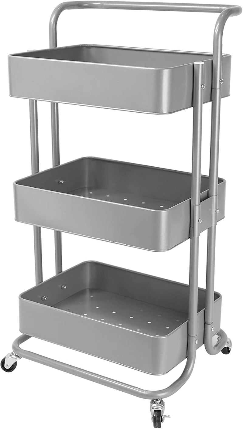 Mobile Kitchen Bathroom Office 3 Tier Serving Trolley