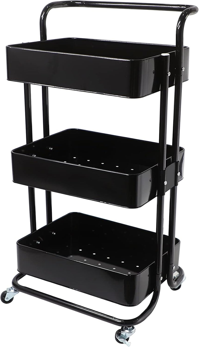 Mobile Kitchen Bathroom Office 3 Tier Serving Trolley
