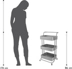 Mobile Kitchen Bathroom Office 3 Tier Serving Trolley