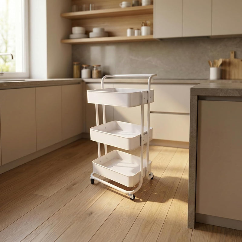 Mobile Kitchen Bathroom Office 3 Tier Serving Trolley