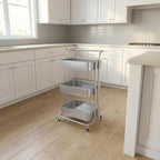 Mobile Kitchen Bathroom Office 3 Tier Serving Trolley