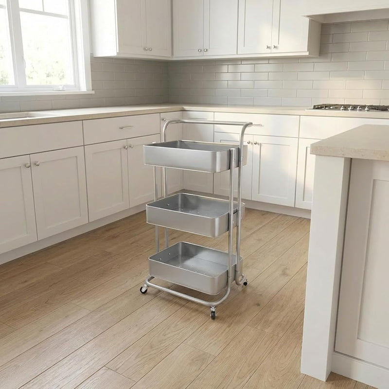 Mobile Kitchen Bathroom Office 3 Tier Serving Trolley