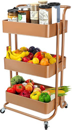 Mobile Kitchen Bathroom Office 3 Tier Serving Trolley