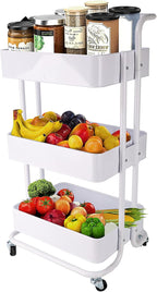 Mobile Kitchen Bathroom Office 3 Tier Serving Trolley