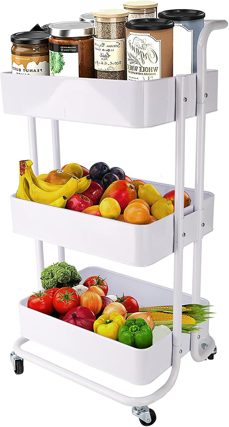 Mobile Kitchen Bathroom Office 3 Tier Serving Trolley