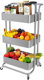 Mobile Kitchen Bathroom Office 3 Tier Serving Trolley