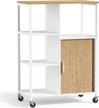 Mobile Kitchen Island with Wheels Serving Trolley Storage