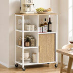 Mobile Kitchen Island with Wheels Serving Trolley Storage