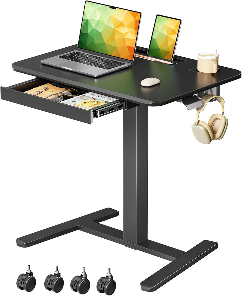 Mobile Laptop Desk 70x50CM Height Adjustable Standing